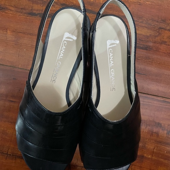 Canal Grande buttery soft real leather Block Sandals 36 NWT - Picture 3 of 5